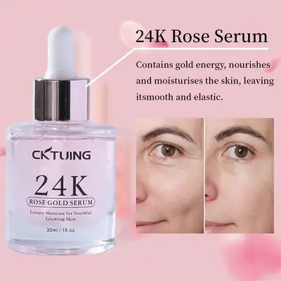 24K hiyaluronik asit yüz esansı, gözenek küçültücü, sıkılaştırıcı, kırışıklık karşıtı