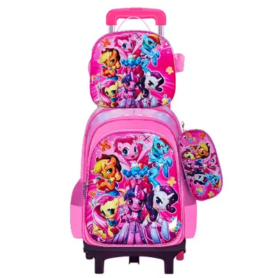 Trolley Schoolbag for Ages 6-12, 3D Hard Shell, 3-Piece Set - 9
