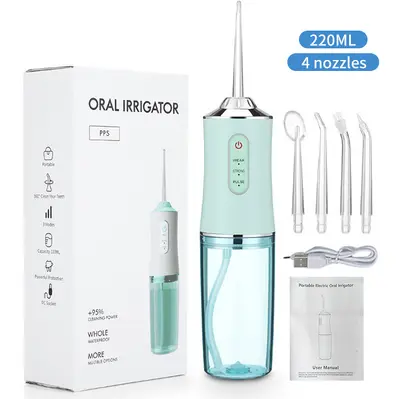 Elektrikli Diş Duşu, USB Şarjlı Taşınabilir Ev Tipi Ağız Duşu ve Diş Beyazlatma Cihazı - 10