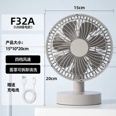 Casidoff küçük fan ofis masası elektrikli fan USB 6 inç sallayarak kafa şarj edilebilir masaüstü başucu fanı uzun pil ömrü ile - 10