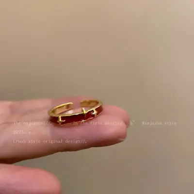 Doppellagiger roter Sternring, verstellbar - 3