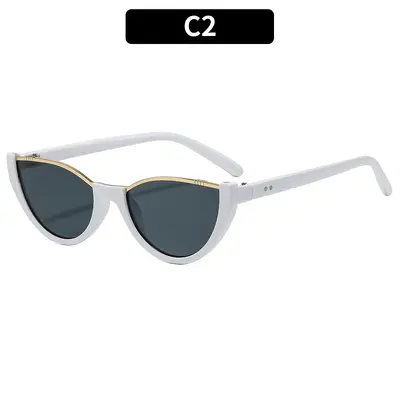 Cat-Eye-Halbrahmen-Partysonnenbrille mit UV-Schutz - 7