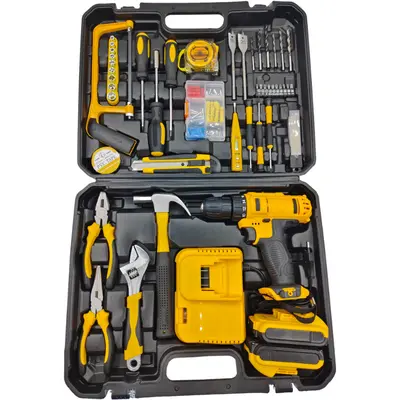 21V lityum elektrikli matkap seti, 118 aksesuar, iki hızlı