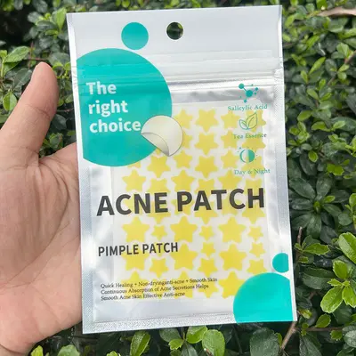 Colorful Star Acne Patches, Makeup-Compatible, Hydrocolloid - 9