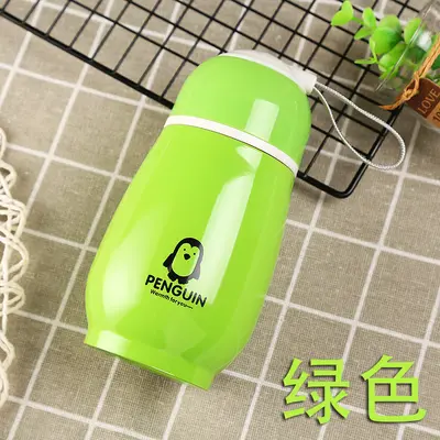 Children's Stainless Steel Thermos Cup, Penguin Design, Printed Logo - 8