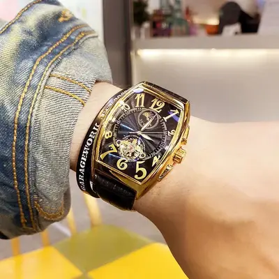 Men's Mechanical Watch Waterproof Barrel Type - 3