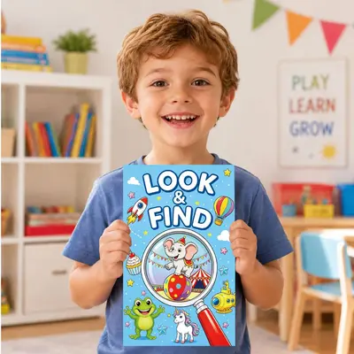 Look and Find Activity Book for Children Aged 3-8, Observation Training - 2
