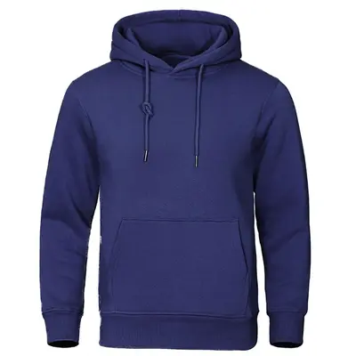 Hooded Fleece Sweatshirt, Unisex, Loose Fit, Spring - 8