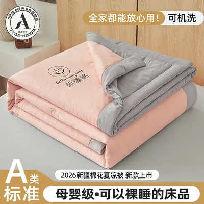 Class A Mother and Baby Grade Summer Cooling Quilt Xinjiang Cotton Summer Quilt Air Conditioning Quilt Core Summer Children's Thin Quilt Single Person Machine Washable - 11