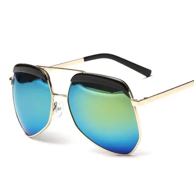 Unisex Polarized Sunglasses, Grey Lens, Colorful Mirror Coating, Model 6035 - 4