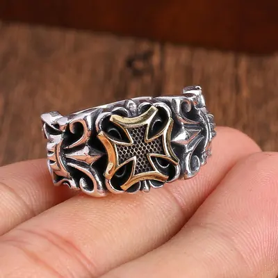 Men's ring, vintage, adjustable - 12