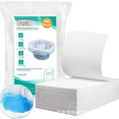 Sofort Menschenabfallflüssigkeit aufnehmende, gelartiger Einweg-tragbarer Toiletten-Absorptionspolster, grenzüberschreitend. - 4