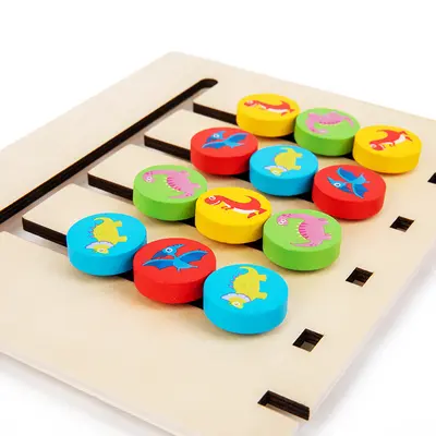 Wooden Four-Color Sorting Game for Kids, Logical Thinking Educational Toy
