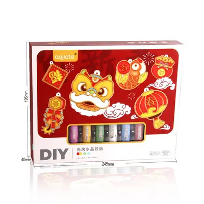 儿童DIY免烤胶画涂色填色挂件学校学生机构益智手工制作涂鸦玩具 - 6