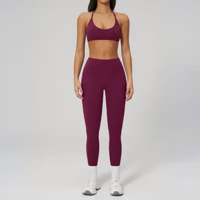 Yoga seti, tüylü, hızlı kurulayan, uzun pantolon - 8