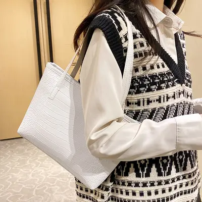 Damen-Tote-Bag, große Mama-Tasche, modische Einkaufstasche - 8