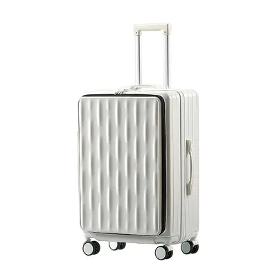Seitlich öffnender Koffer zum Großhandelspreis, erweiterbar, multifunktional, Trolley-Koffer, 20 Zoll, Reisekoffer, Bordgepäck, Lederkoffer für Herren und Damen, grenzüberschreitend