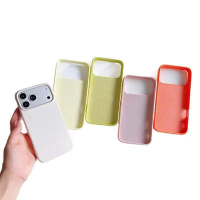 Macaron color liquid silicone iPhone 17 Pro Max case minimalist