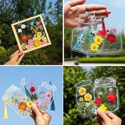 Getrocknete Pressblumen-Materialpaket für DIY-Epoxidharzprojekte