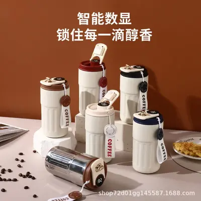 Smart Temperature Display Stainless Steel Coffee Thermos for Women - 1