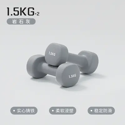 Plastic Coated Mini Dumbbell Solid Cast Iron for Women and Kids - 12