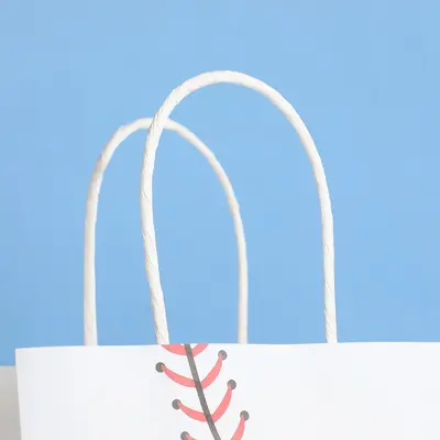 Cartoon Baseball Print Kraft Paper Gift Bag for Kids