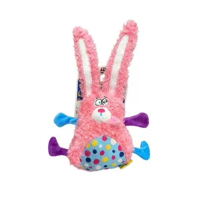 PETSVILLE Paisiwei Dizzy Rabbit Fox Dog Toy Crinkle Paper Plush Squeaky Chew Toy for Puppies Dogs Funny Sound - 6