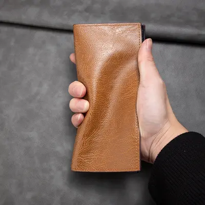 Herren-Langbrieftasche aus Leder mit mehreren Kartenfächern - 2