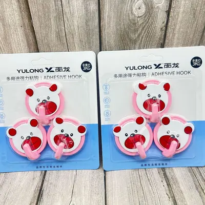 3 Pcs Adhesive Nail-Free Double-Sided Hooks, Heavy-Duty Iron - 10
