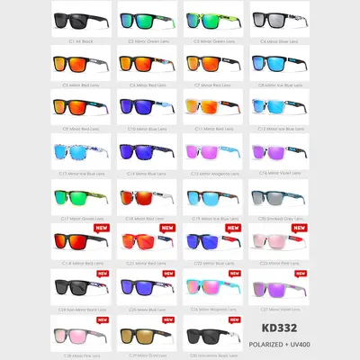 KDEAM Quadratische UV-Polarisierte Sonnenbrille Klassisches Design für jeden Anlass Herren- und Damensorsonnenbrille Angeln Sportbrille KD332