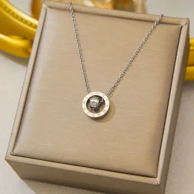 Elegant Titanium Steel Necklace Light Luxury Collarbone Chain - 11
