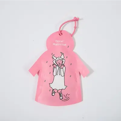 一次性雨衣卡通儿童男女通用加厚雨衣便携式户外雨披卡片雨挂件 - 12