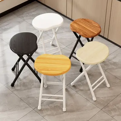 Katlanabilir Taşınabilir Tabure, Dayanıklı Şeftali Tipi Ev ve Balkon Tabureği