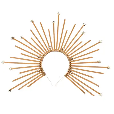 Amazon Taç Bandı Tanrıça Fermuar Kravat Halo Cadılar Bayramı Kostüm Şapkalar Cosplay Kravat Hairband