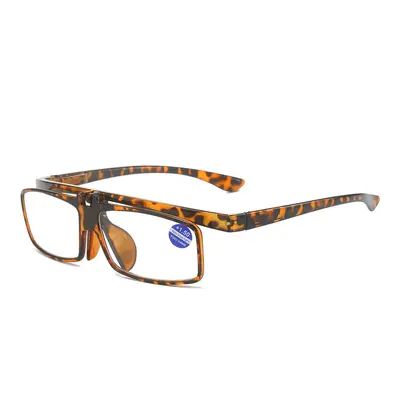 Men's Flip-Top Anti-Blue Light Reading Glasses, Large Frame