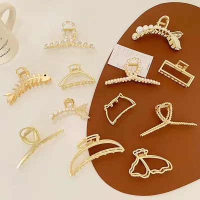 Haarklammer aus Metall mit Hai-Motiv, große Haarspange für den Hinterkopf, Internet-Star-Haarspange für Damen, Haarschmuck zum Großhandelspreis