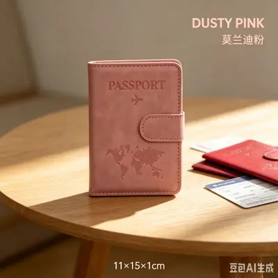 Passport Holder Multifunctional SIM Card Slot Matte PU - 12
