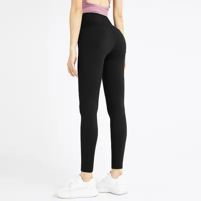Yoga-Leggings mit hoher Taille, schnelltrocknend, nahtlos