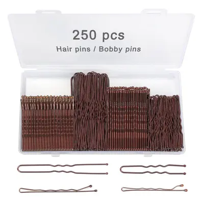 Haarklammer-Set, bunte Haargummis, U-Haarnadeln, in Box - 12