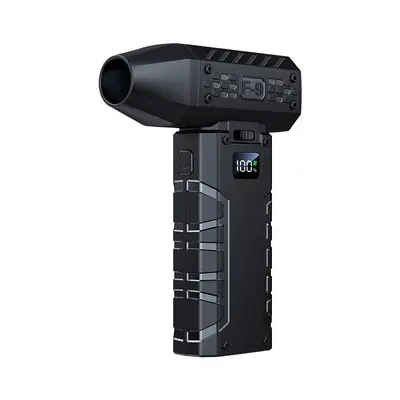 Powerful Brushless Handheld Mini Fan, USB Rechargeable, Digital Display - 6