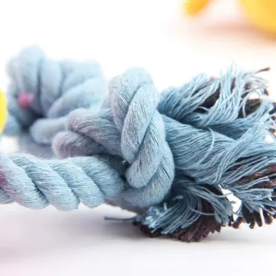 Plush Rope Knot Pet Toy for Cats and Dogs, Teeth Cleaning