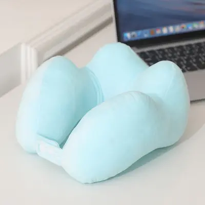 Velvet U-shaped pillow memory foam neck pillow car travel neck pillow nap artifact pillow U-shaped pillow cushion - 10