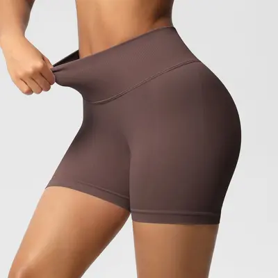 Seamless High-Waist Women's Fitness Shorts, Butt-Lifting, Quick-Dry Yoga Shorts - 5