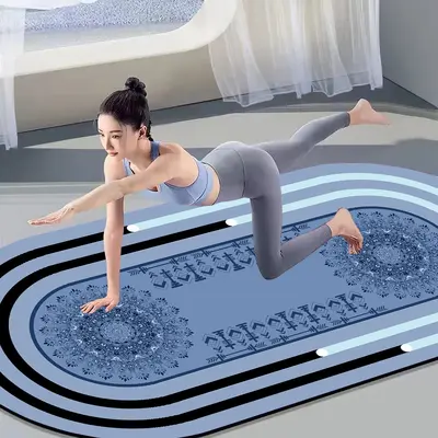 Schalldämmende rutschfeste Yogamatte, stoßdämpfend, schweißabsorbierend, verdickt - 2