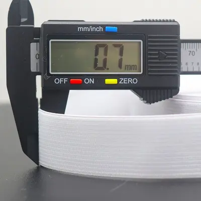 Siyah ve Beyaz Örme Lastik Bant 0,4-10 cm, Pantolon İçin - 13