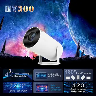 HY300/HY300pro Kanonen-Projektor intelligenter Android 4K Heimkino Wireless tragbarer Bildschirmübertragung 13720P - 8
