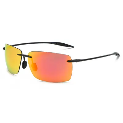 Men's Polarized Sunglasses, Frameless TR90, UV Protection - 6