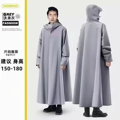 Long raincoat with sleeves for men and women, motorcycle and bicycle - 9