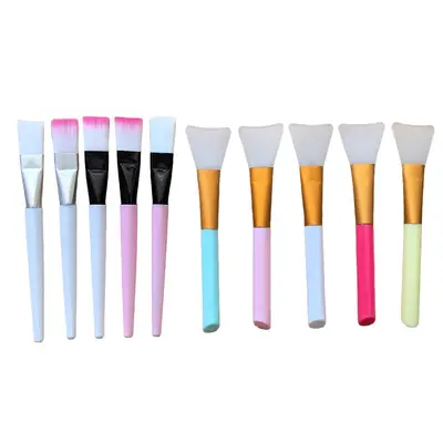 Stok Makyöz Fırçası Beyaz Sap Pembe Sap Yumuşak Kıl Makyöz Fırçası Silikon Makyöz Fırçası Çamur Masken Fırçası Aplikatör Ağartma Fırçası