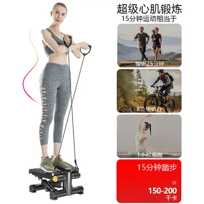 Home Fitness Twist Stepper Climbing Machine Silent Weight Loss Gadget Mini Pedal Machine Slim Legs Adjustable Resistance Exercise Equipment